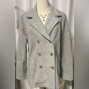 Talbots Light Gray Pea Coat